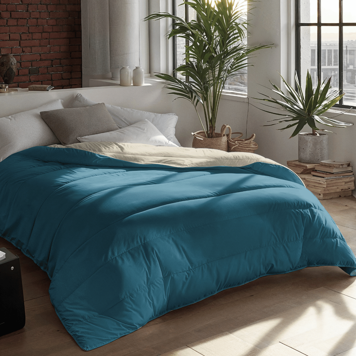 Zelesta Royalbed Light - Petrol & Sand Beach