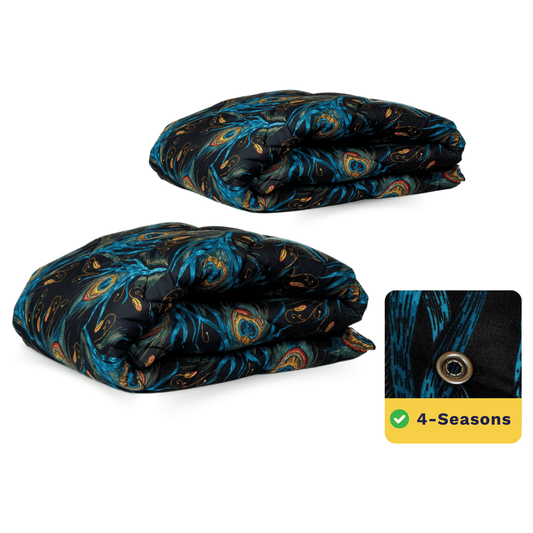 Zelesta Wonderbed 4 Seasons Double - Peacock Feathers