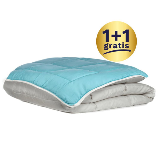 1+1 Zelesta Easybed - Ljusgrå & Havsgrön (XL)