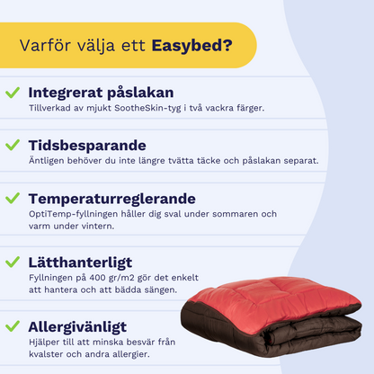 Zelesta Easybed - Choklad & Korallröd