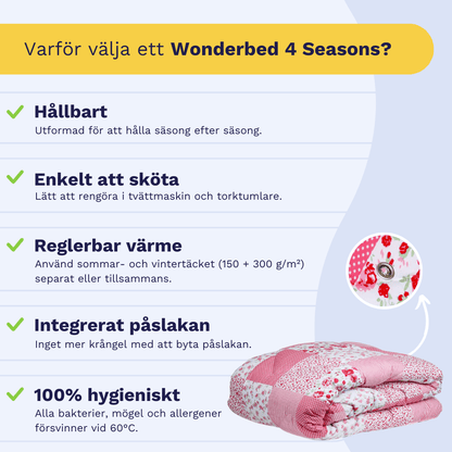 Zelesta Wonderbed 4 Seasons Double - Patchwork Pink