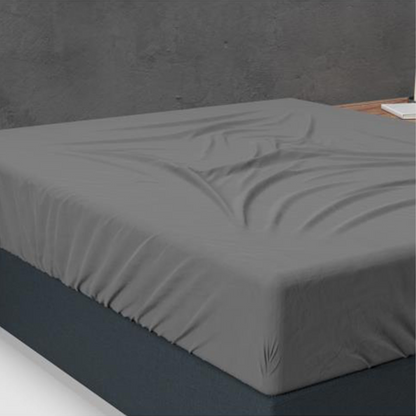 Basic Flannel dra-på-lakan Antracit