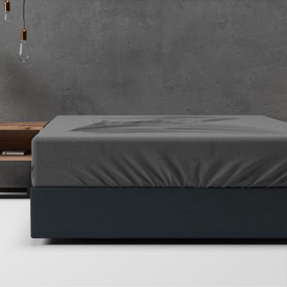 Basic Flannel dra-på-lakan Antracit