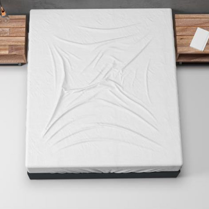 Basic Flannel dra-på-lakan Vit