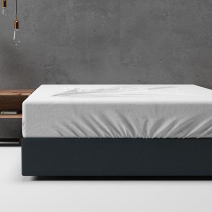 Basic Flannel dra-på-lakan Vit