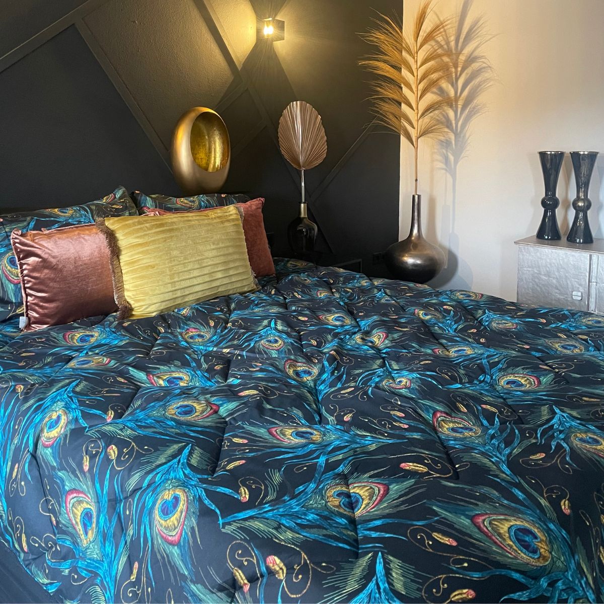 Zelesta Wonderbed Peacock Feathers Dekbed Zonder Overtrek 2 In 1