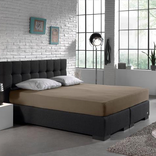 Double Jersey Dra-på-lakan Taupe