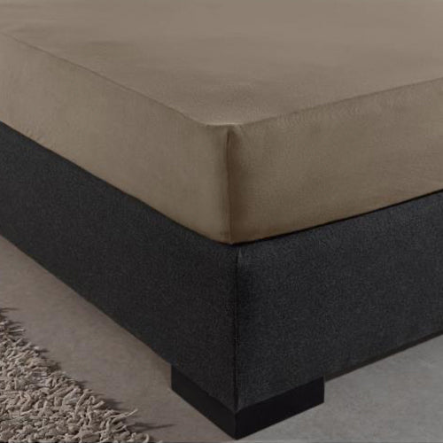 Double Jersey Dra-på-lakan Taupe